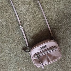 Light Pink Leather Cross Body Bag